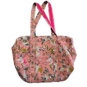 Printed quilted duffle NWT
